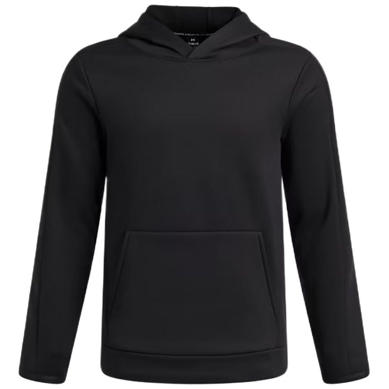 Under Armour Youth Black/White Fleece Pro Hooded Pullover