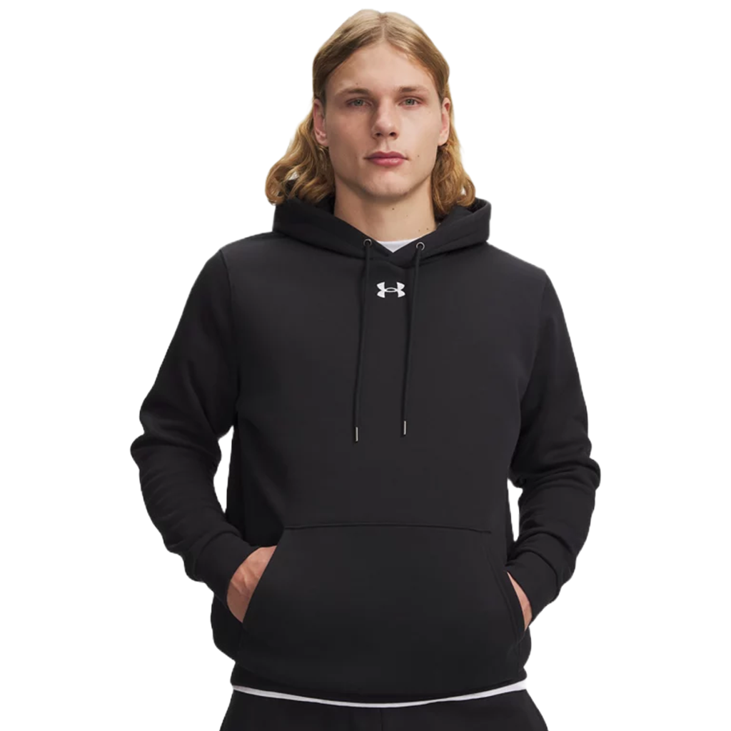 Under Armour Men's Black/White Icon Fleece Team Hoodie