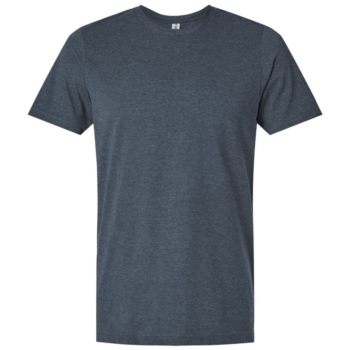 Tultex Unisex Heather Navy Blue Combed CVC T-Shirt