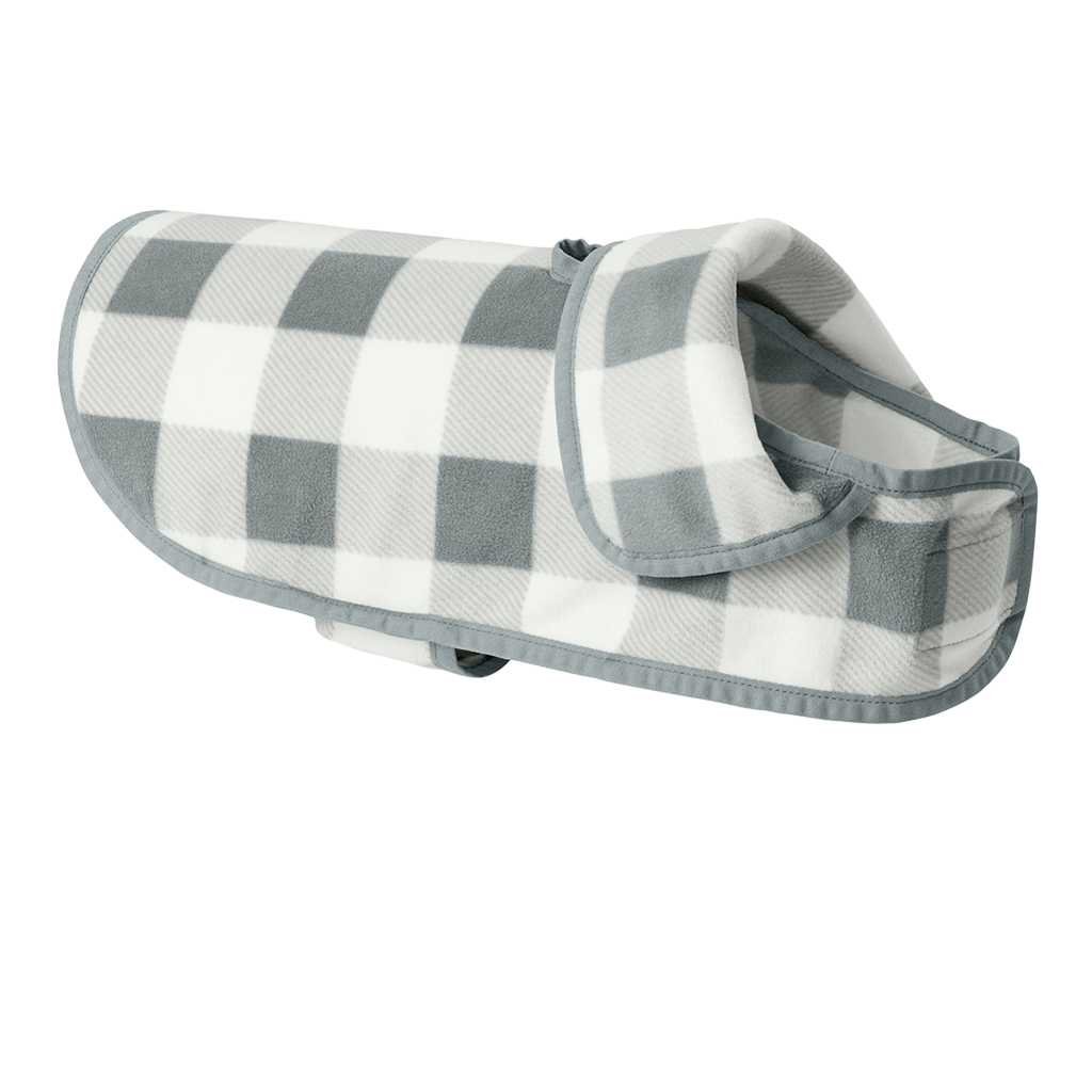 Port Authority Marshmallow/Monument Grey Buffalo Check Pet Fleece Jacket