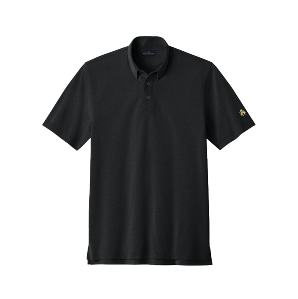 Brooks Brothers Deep Black Men's Pinpoint Pique Dress Polo