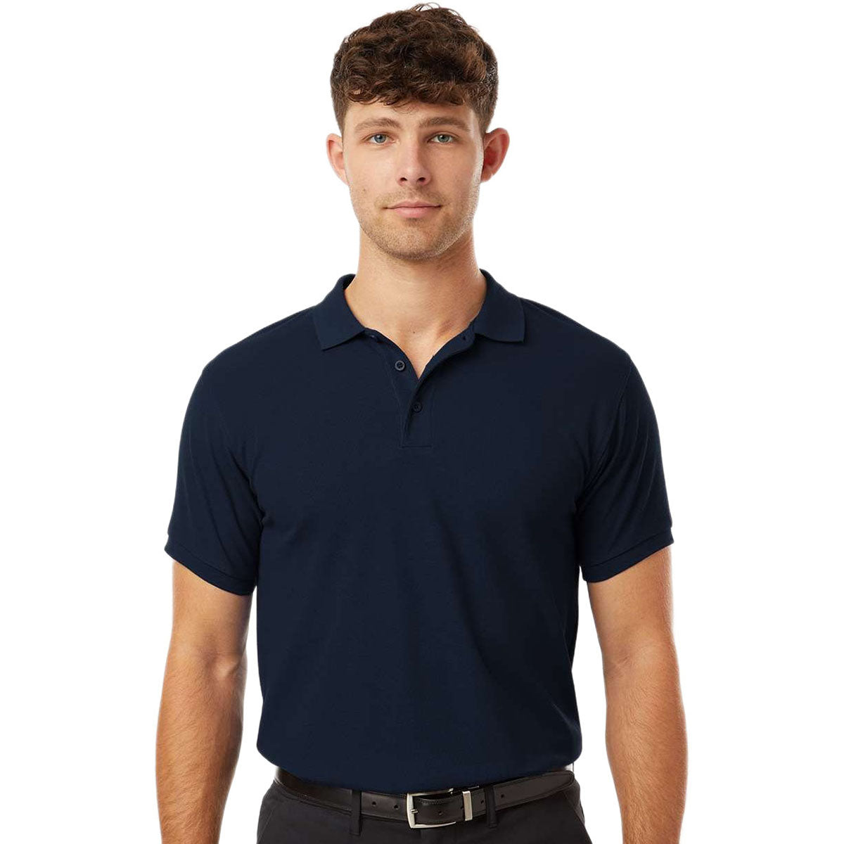 AllPro Men's Navy Pique Polo