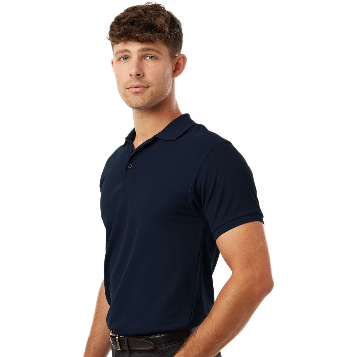 AllPro Men's Navy Pique Polo