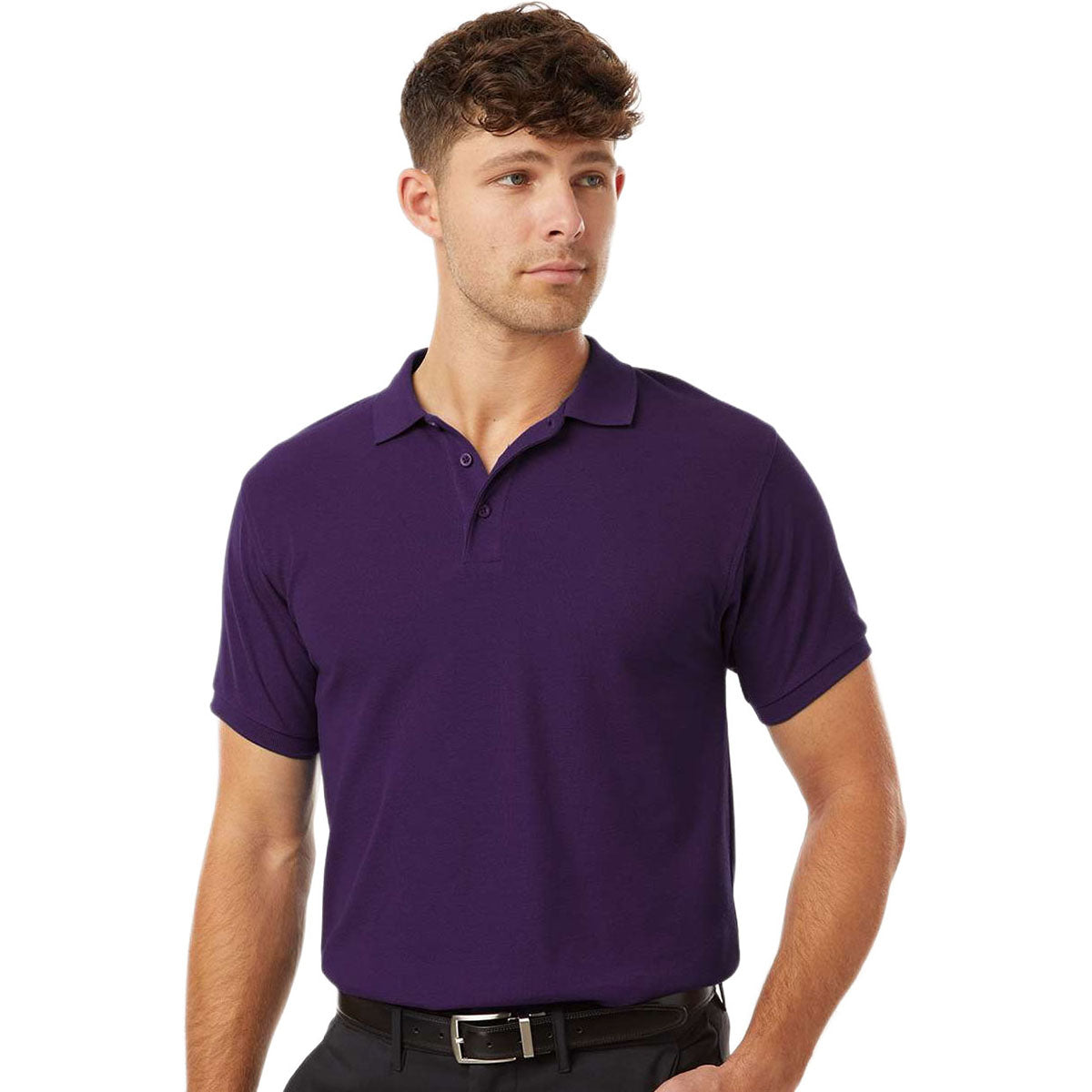 AllPro Men's Purple Pique Polo