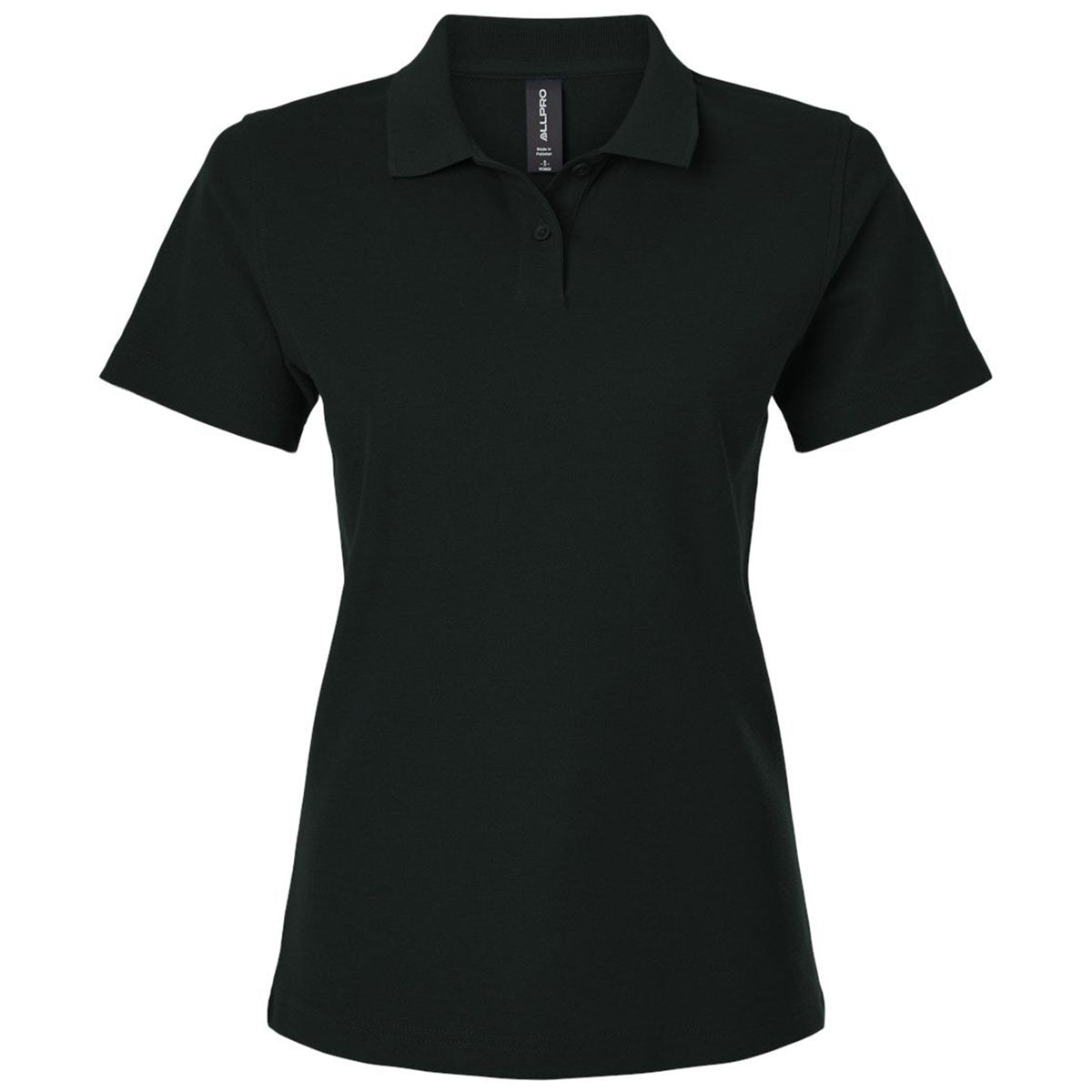 AllPro Women's Black Pique Polo