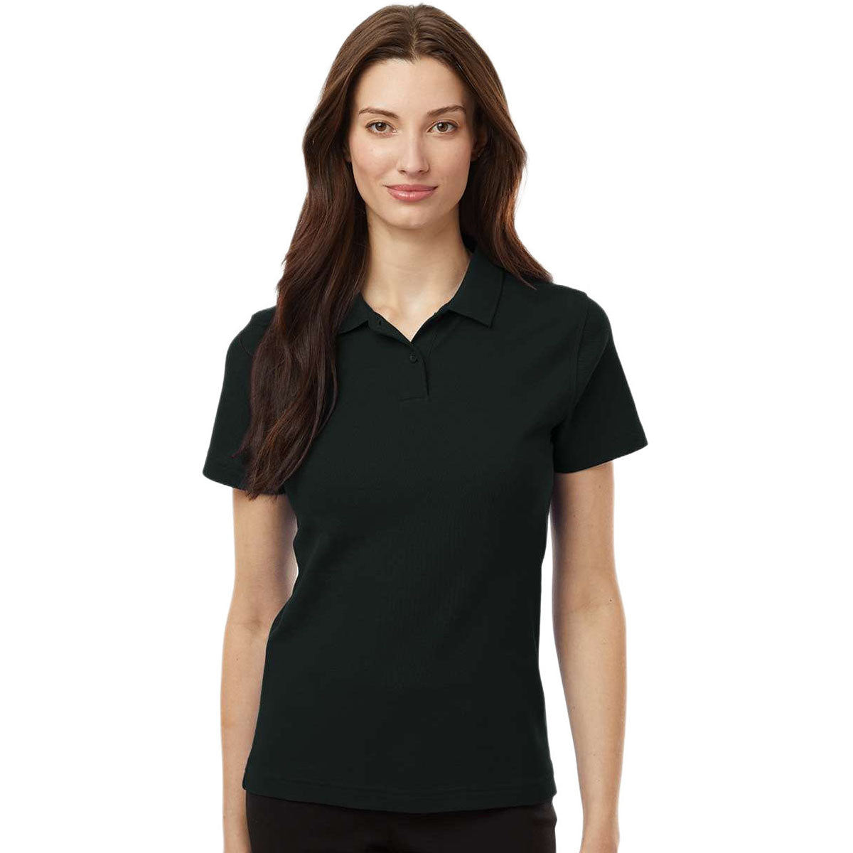AllPro Women's Black Pique Polo