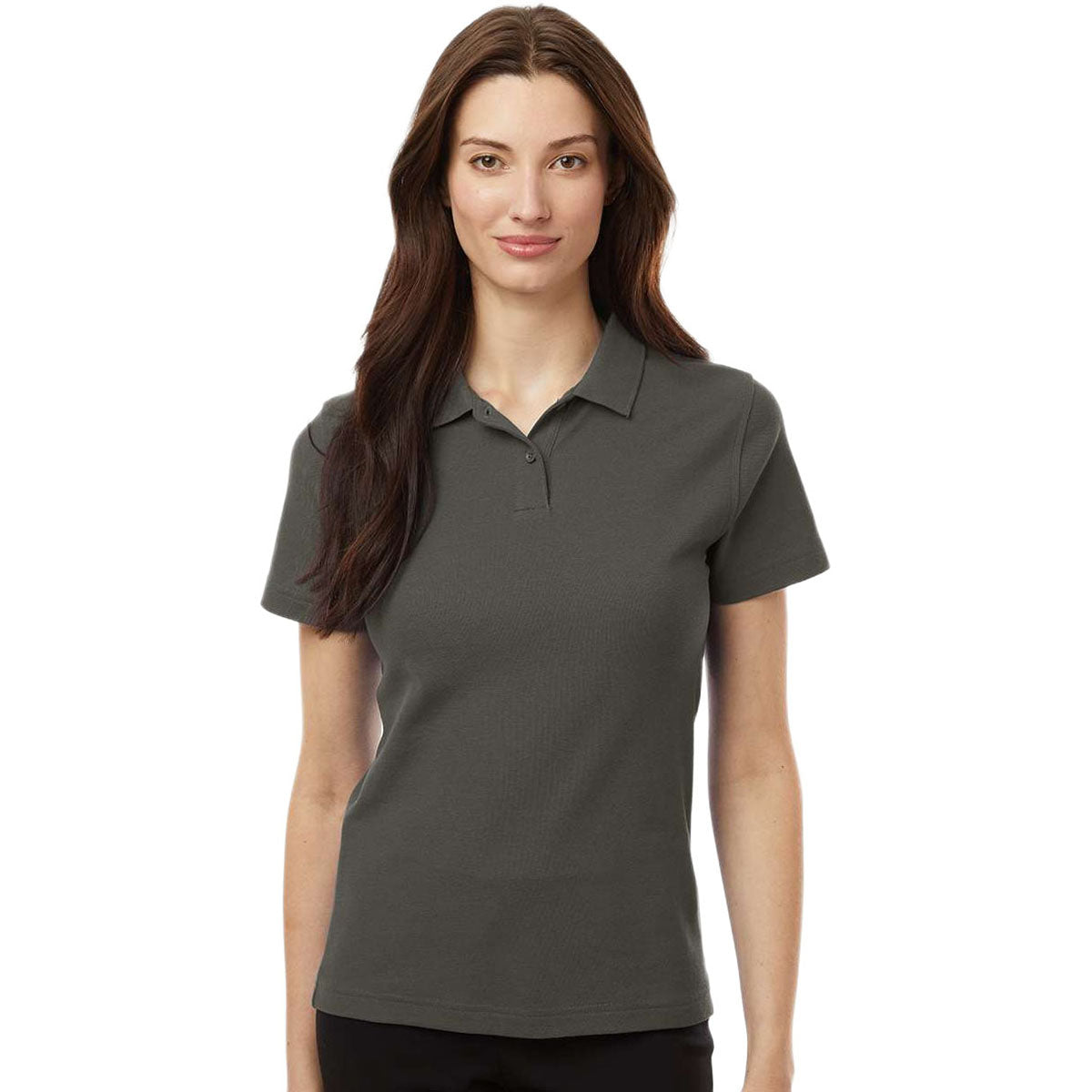 AllPro Women's Charcoal Pique Polo