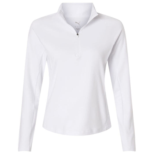 Puma Golf Women's White Glow Pure 2.0 Quarter-Zip