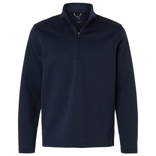 Puma Golf Men's Deep Navy Pebble Quarter-Zip Pullover