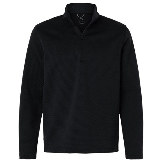 Puma Golf Men's Puma Black Pebble Quarter-Zip Pullover