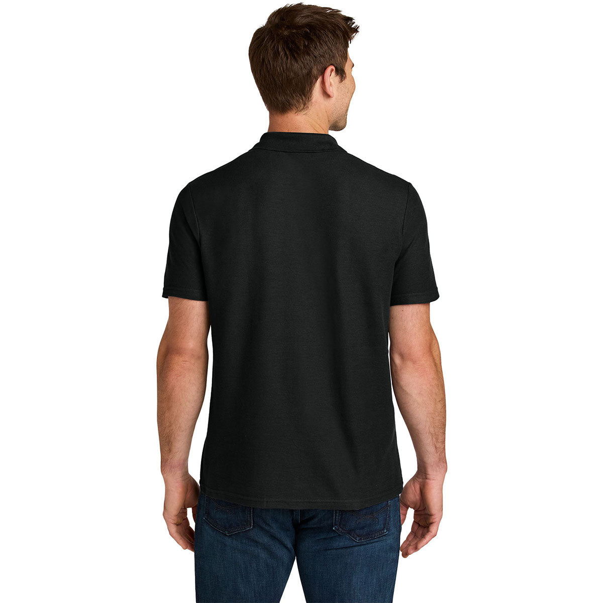 Gildan Men's Black Softstyle Pique Polo