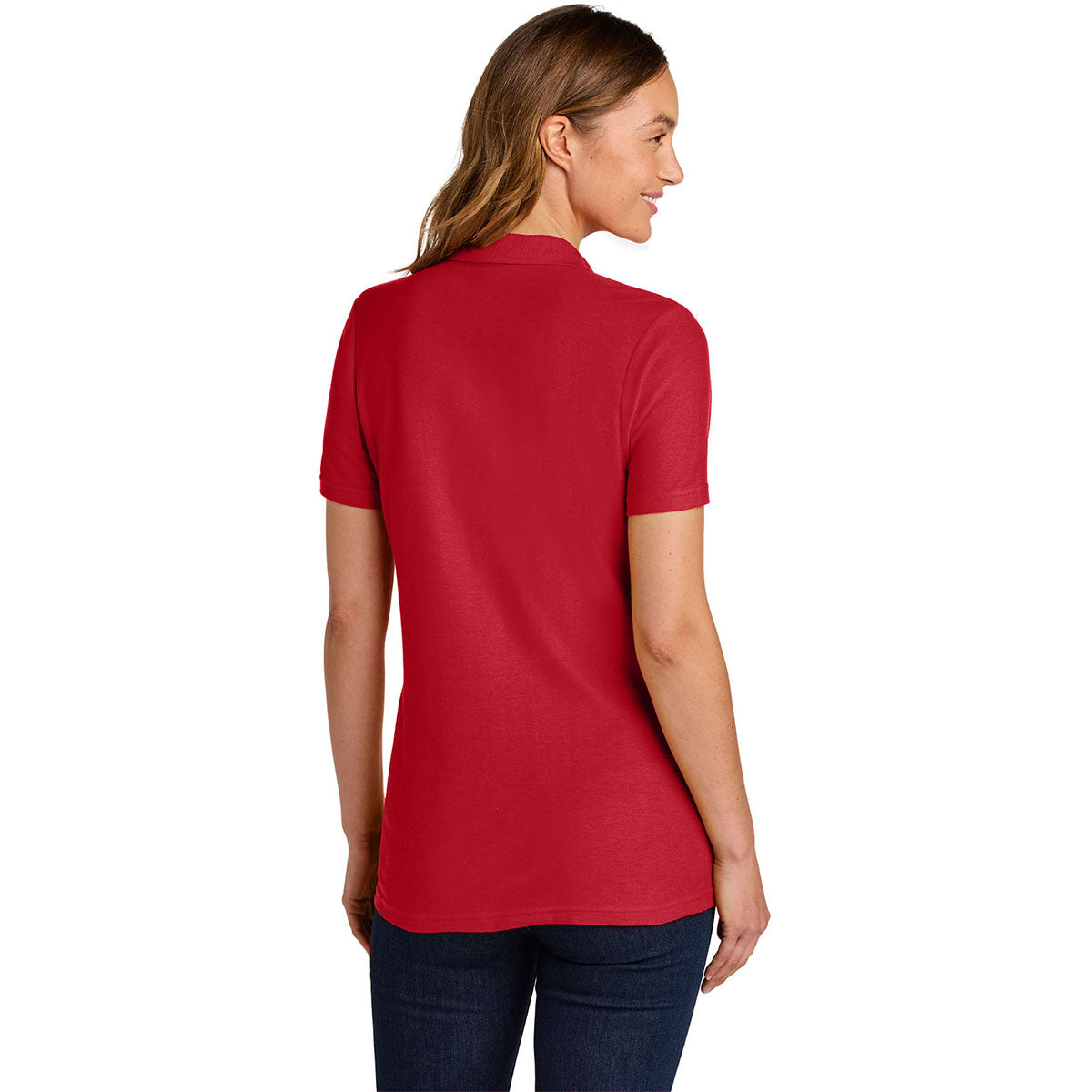 Gildan Women's Red Softstyle Pique Polo