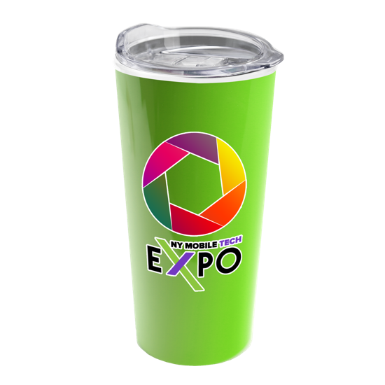 Garyline Lime Green Roadmaster Travel Tumbler with Clear Slider Lid - 18 oz.