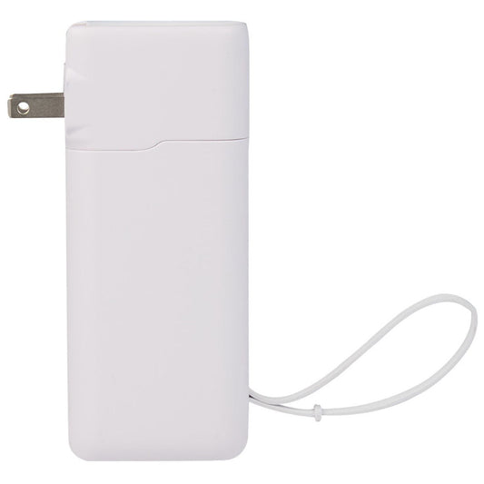 Leed's White UL Listed 10,000 mAh 20W PD Power Bank with AC Plug