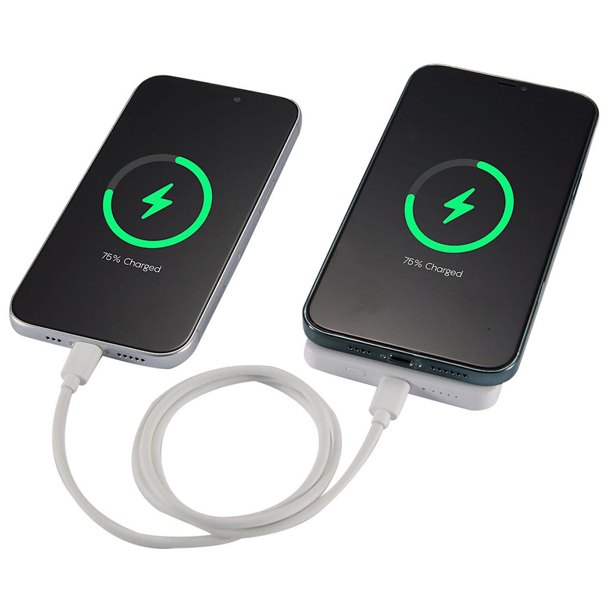Leed's White MI Power 5000 mAh MagClick 15W Wireless Power Bank