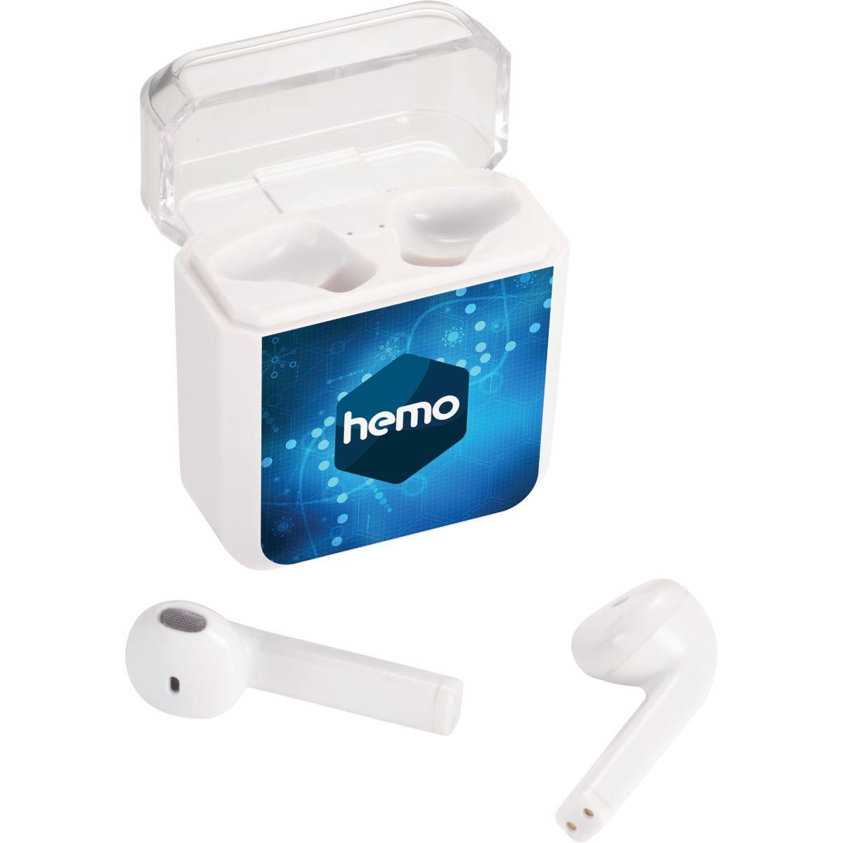 Leed's White Braavos Wireless Charging True Wireless Earbuds