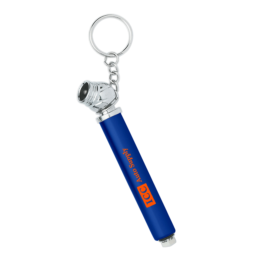 Hit Blue Mini Tire Gauge Key Chain