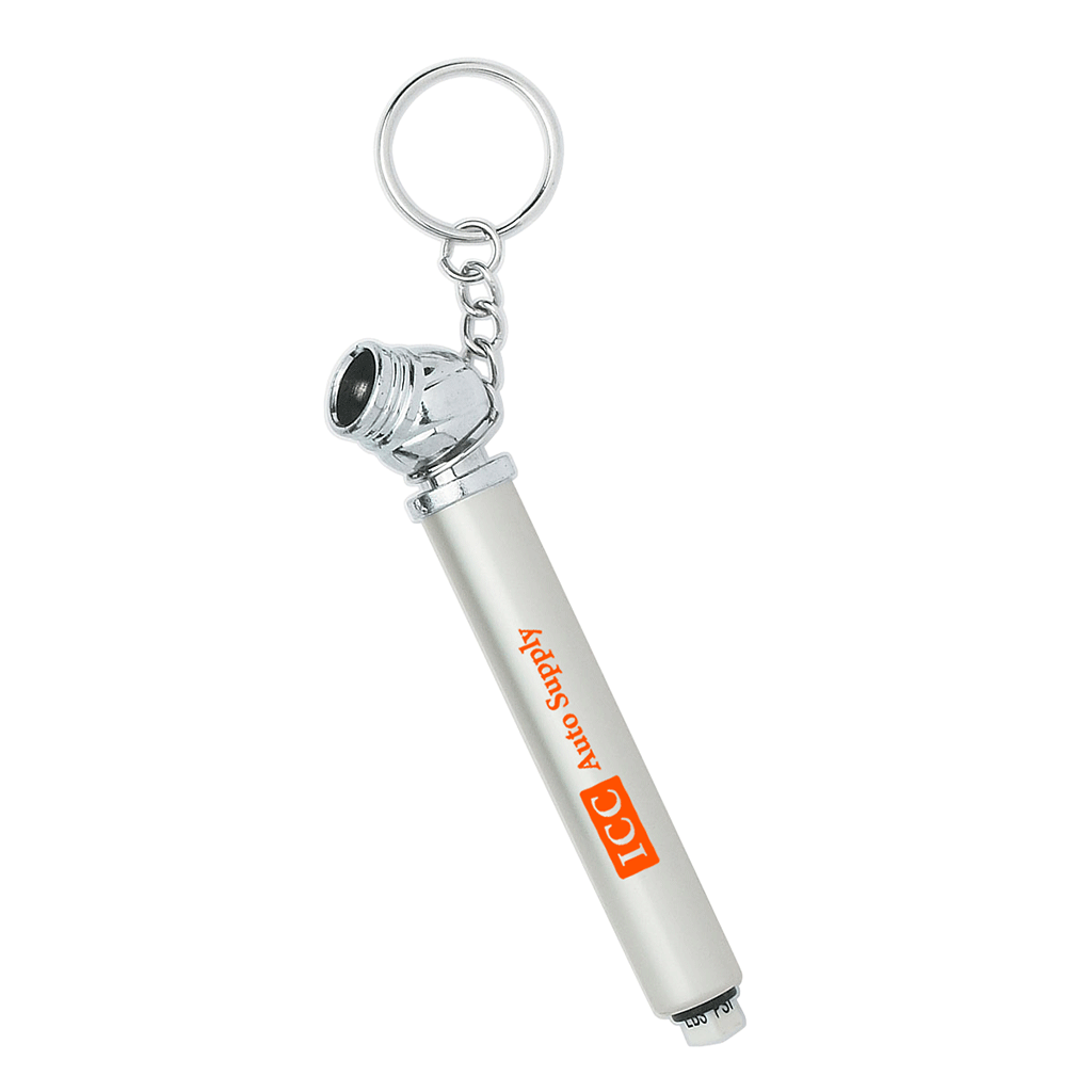 Hit Silver Mini Tire Gauge Key Chain