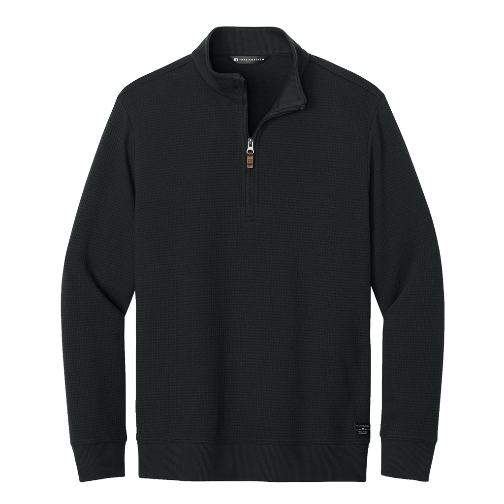 TravisMathew Black Waffle 1/4-Zip