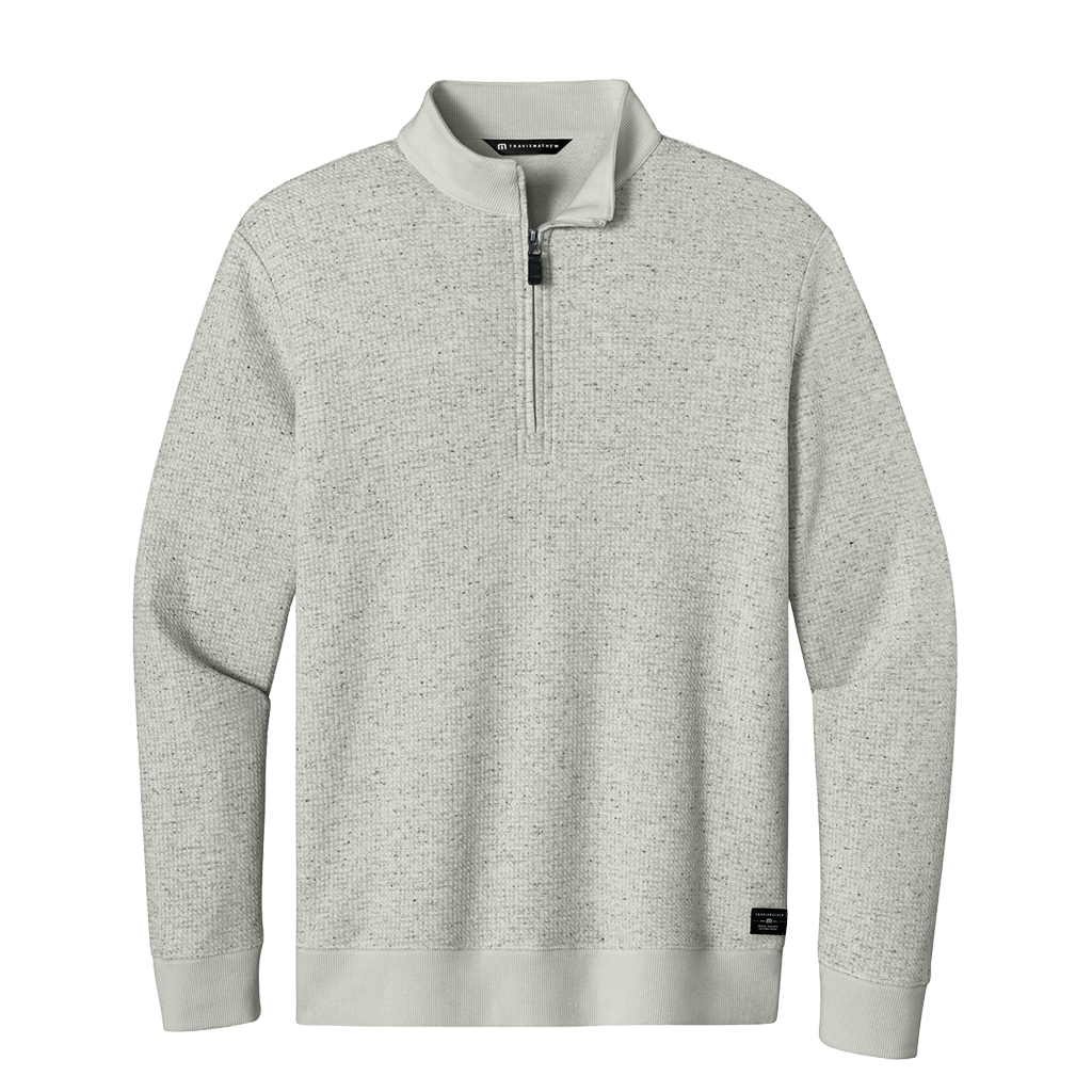 TravisMathew Light Heather Grey Waffle 1/4-Zip
