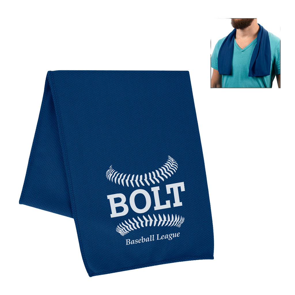Hit Navy rPET Cooling Sport Towel
