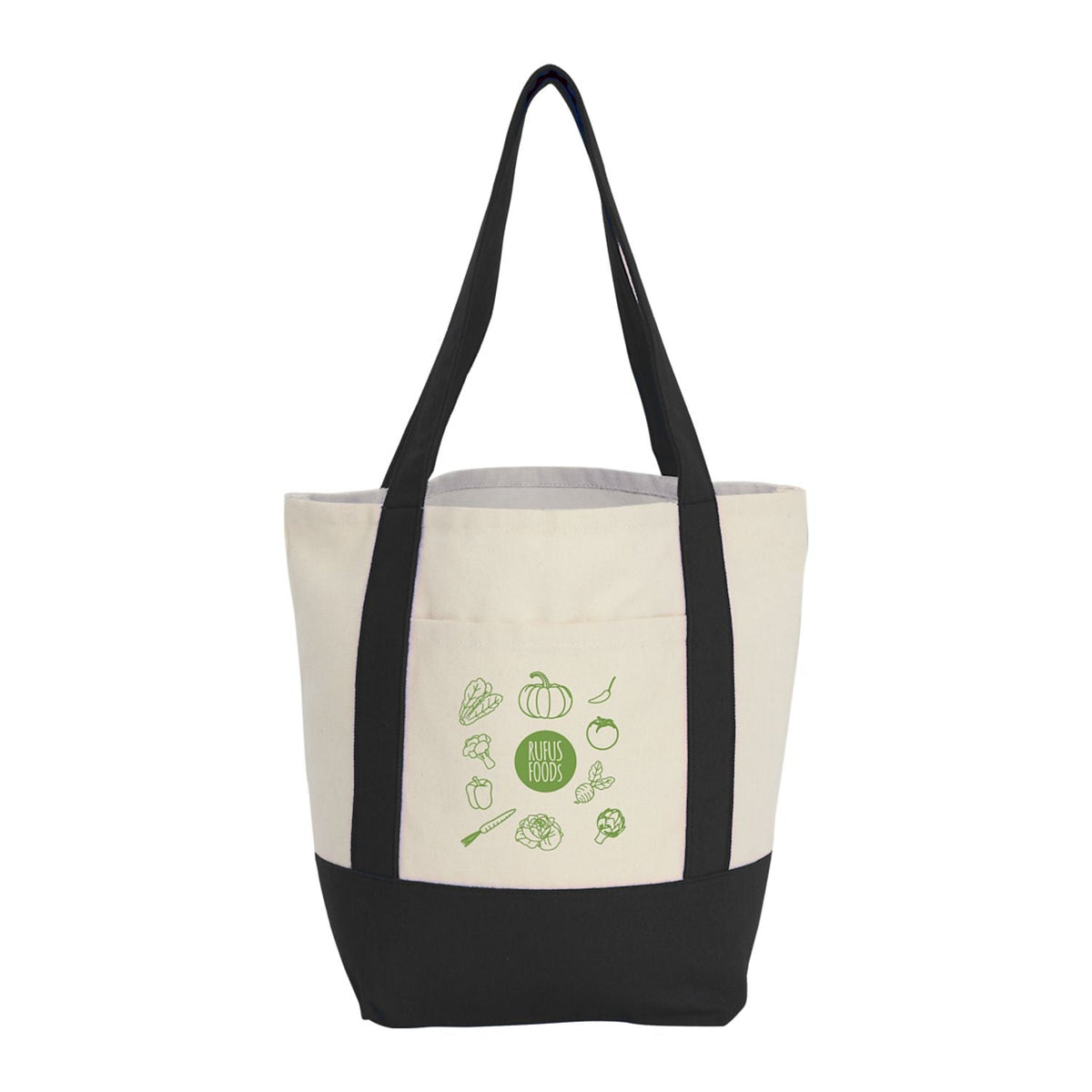 Leed's Black Mini Recycled 8oz Cotton Canvas Tote