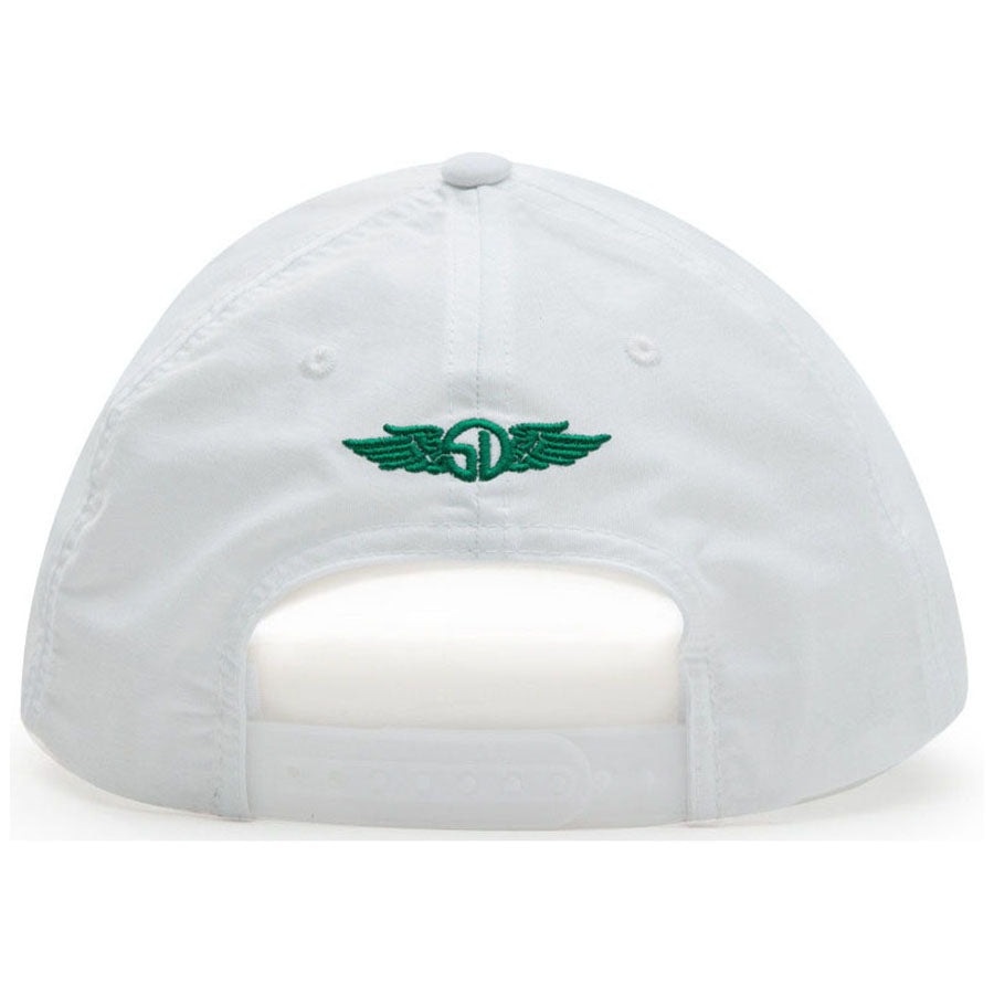 Straight Down White Retro Rope Hat Curved Bill