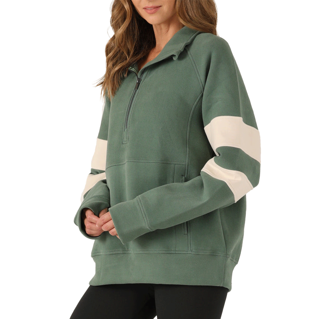 Glyder Women's Smoky Basil Prodigious Scuba 1/4 Zip