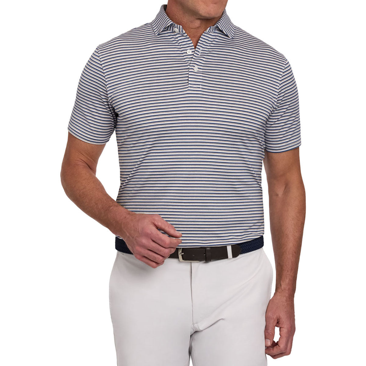 Holderness & Bourne Men's Pacific Blue/Heathered Dune/White The Fleming Shirt