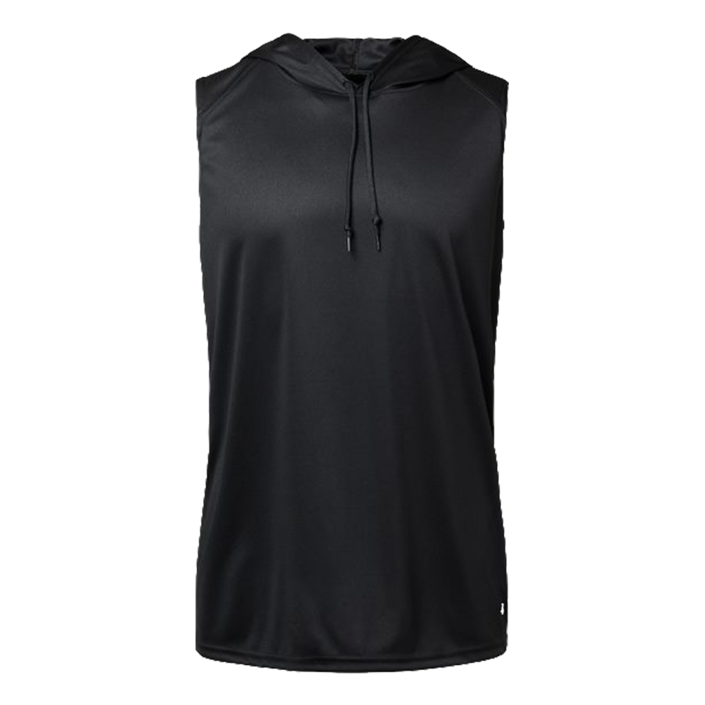 Badger Black Men's B-Core Hooded Sleeveless T-Shirt