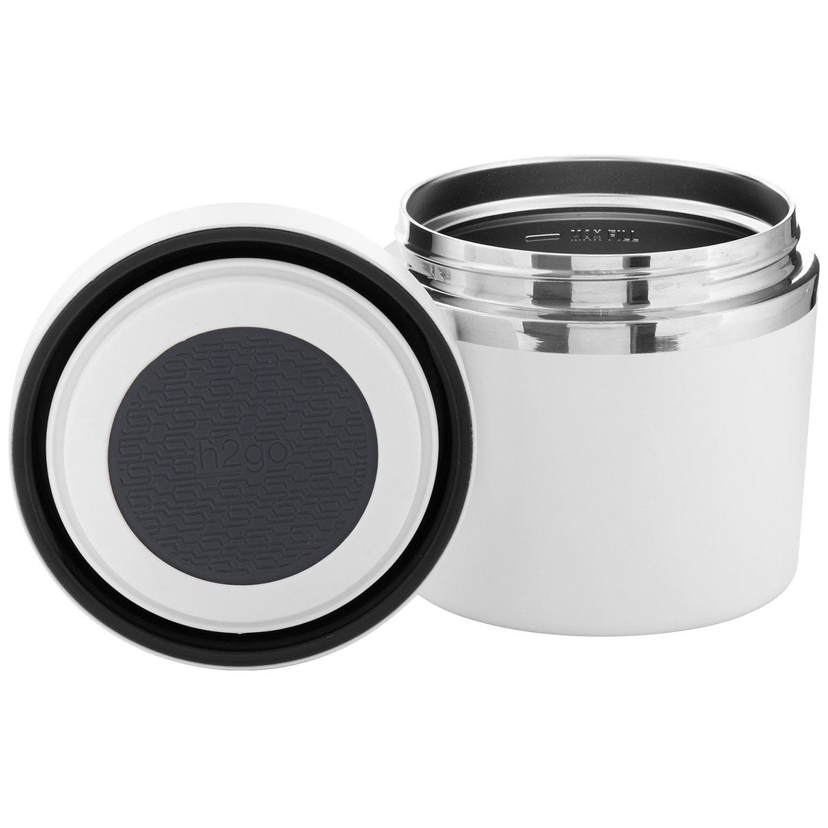 H2Go Matte White Crush 20oz Stainless Steel Container