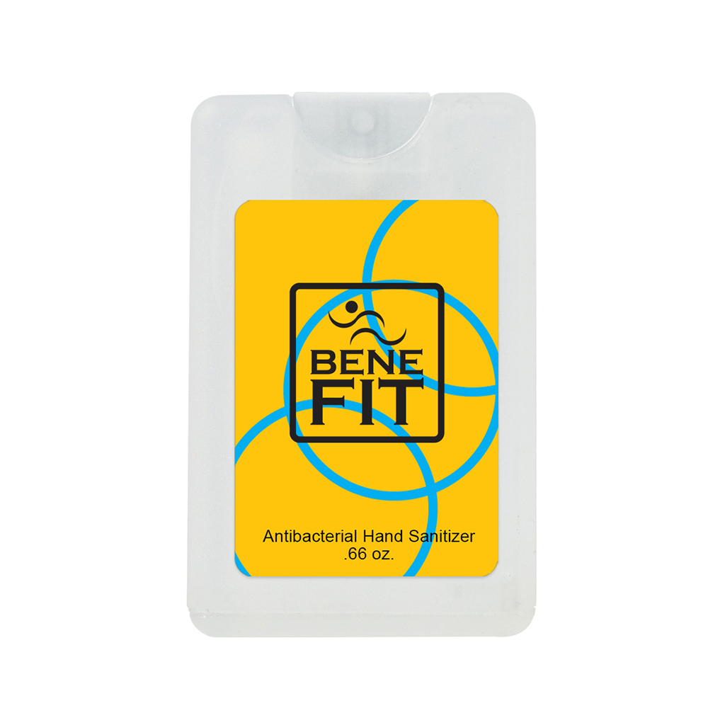Hit Frosted Clear .66 Oz. Card Shape Hand Sanitizer