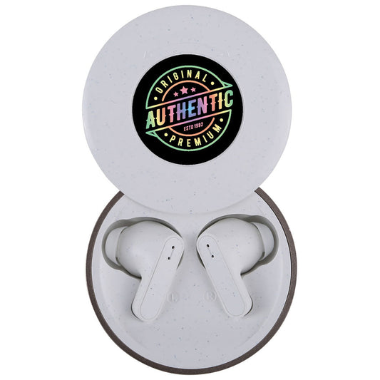 Origaudio White Chromeo Wireless Earbuds And Wireless Charger