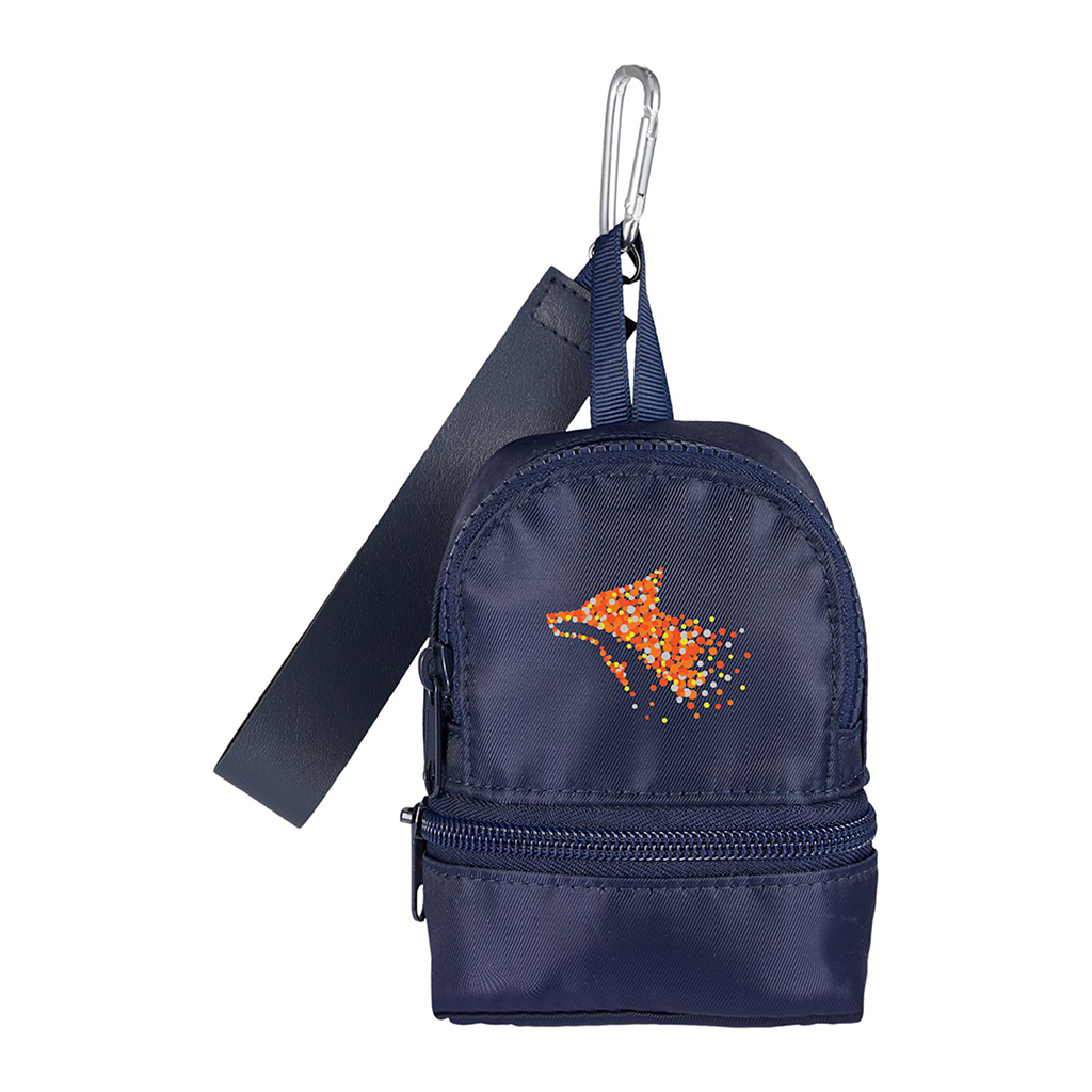 Leed's Navy Mini Daybreak Backpack Charm