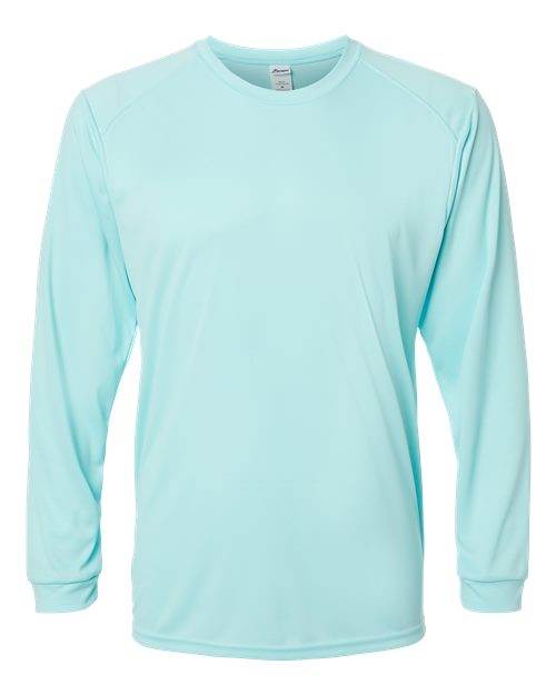 Paragon Aqua Blue Unisex Long Islander Performance Long Sleeve T-Shirt