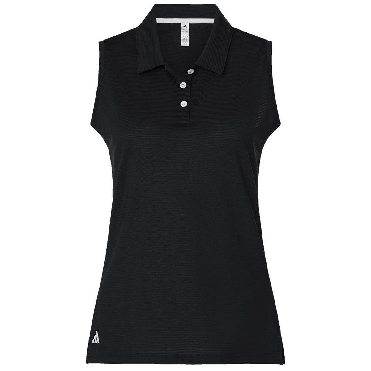 Adidas Women's Black Ottoman Sleeveless Polo