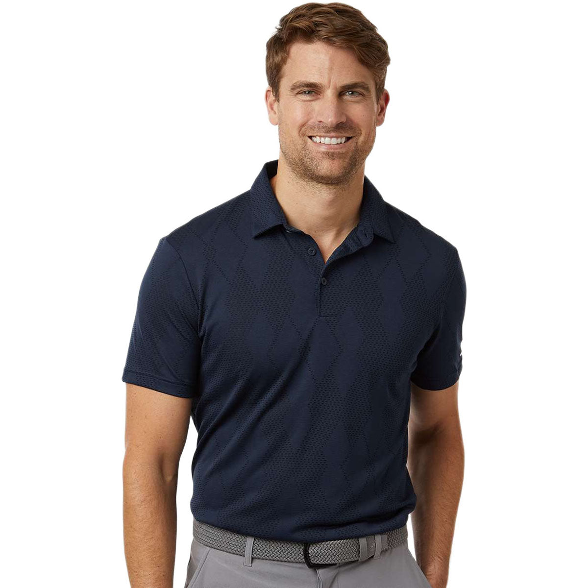 Adidas Men's Collegiate Navy Ultimate Textured Polo