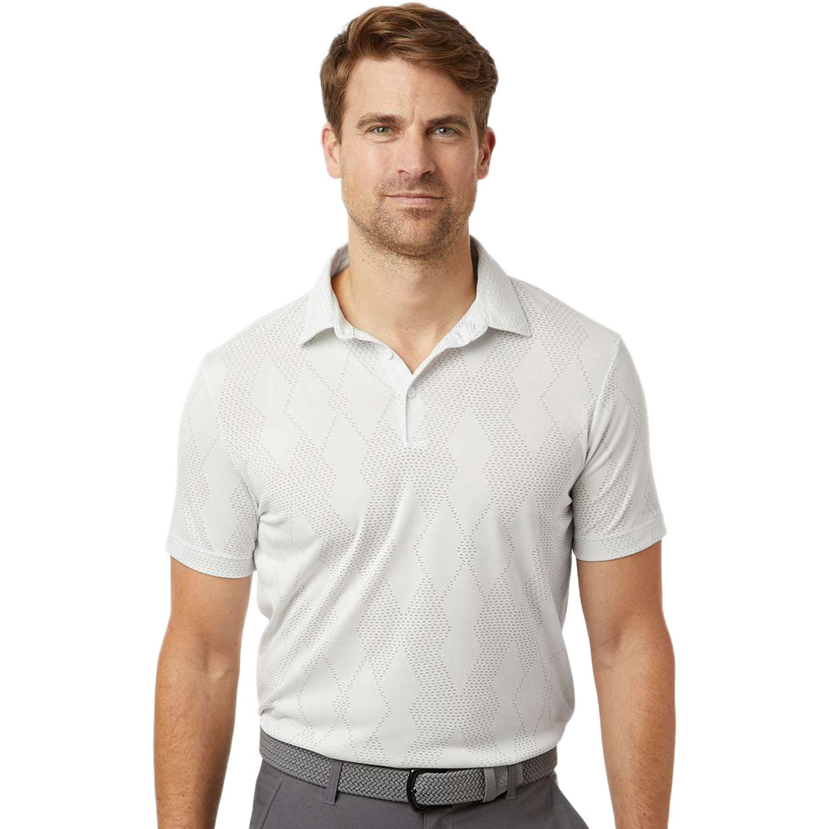 Adidas Men's White Ultimate Textured Polo