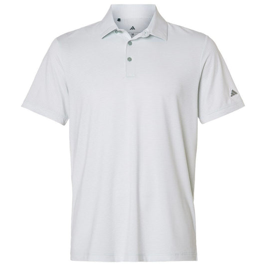 Adidas Men's White/Wonder Sage Ultimate365 Pencil Stripe Climacool Polo