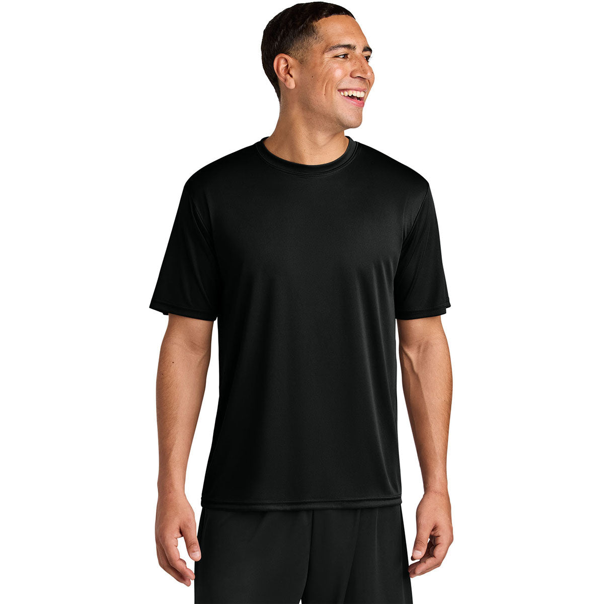A4 Men's Black Cooling Performance Short Sleeve Tee