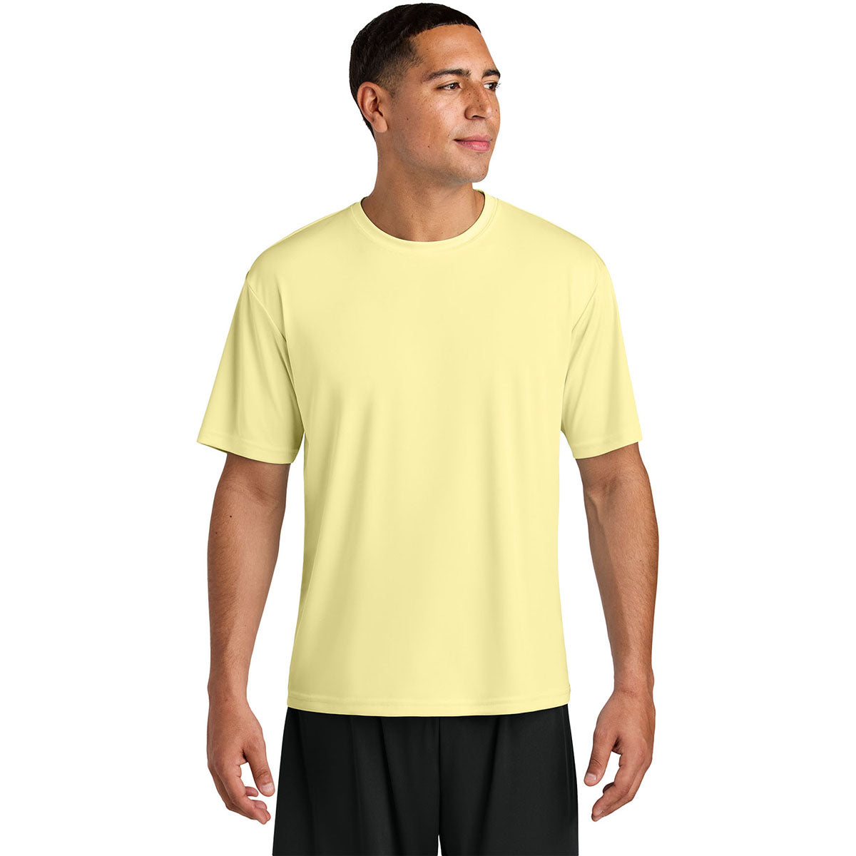 A4 Men's Light Yellow Cooling Performance Short Sleeve Tee