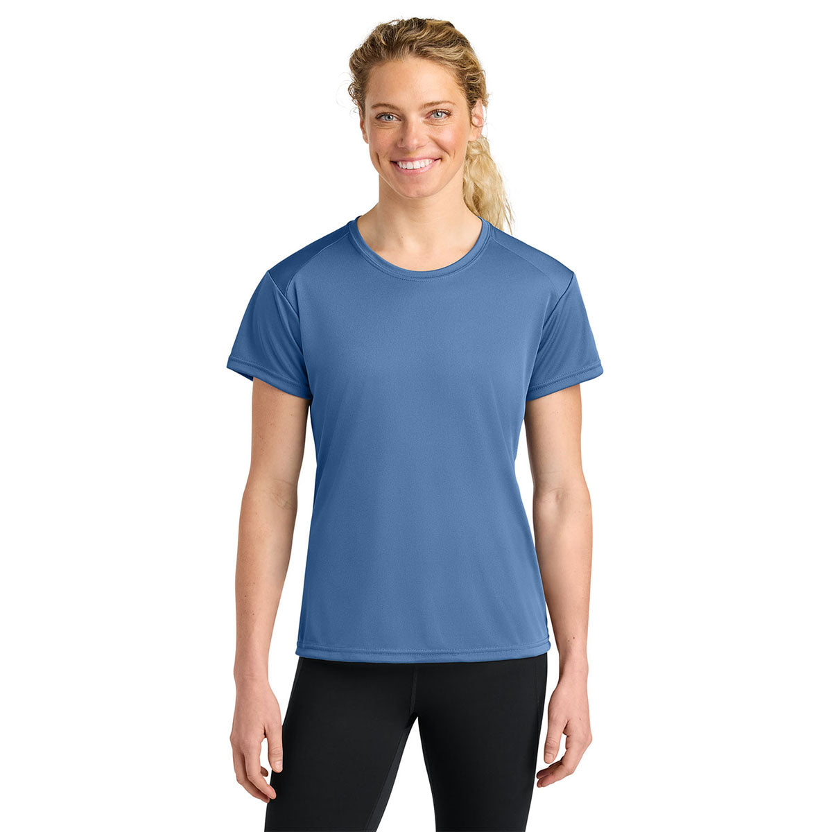 A4 Women's Light Blue Cooling Performance Short Sleeve Tee