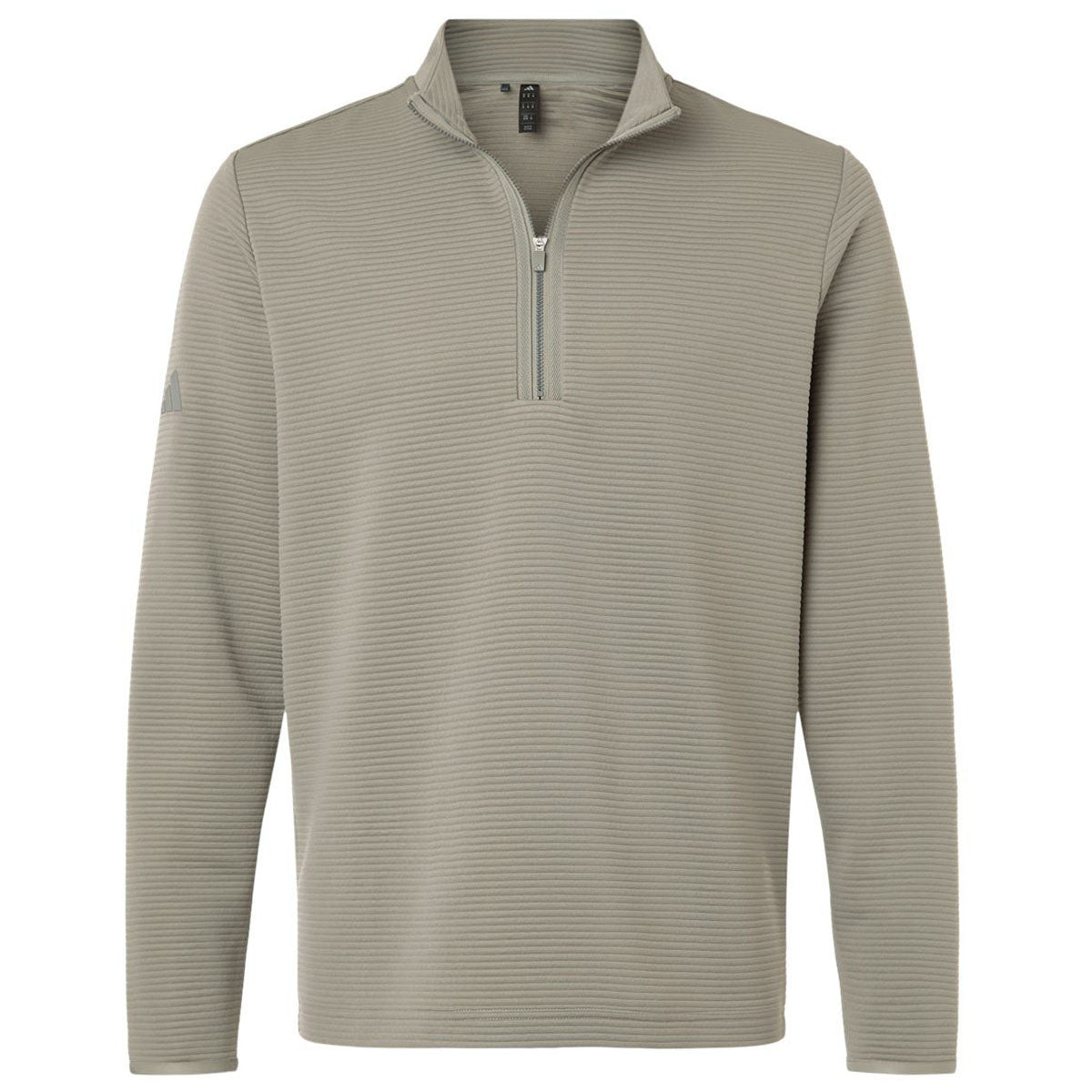 Adidas Men's Silver Pebble Spacer Quarter-Zip Pullover