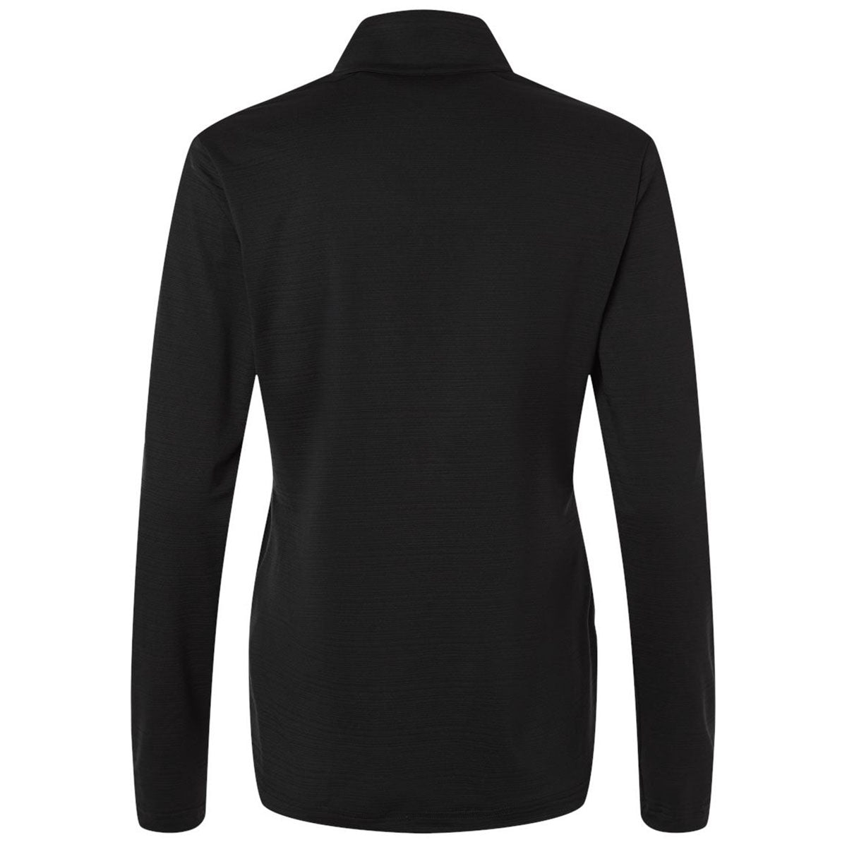 Adidas Women's Black Textured Stripe Quarter-Zip Pullover
