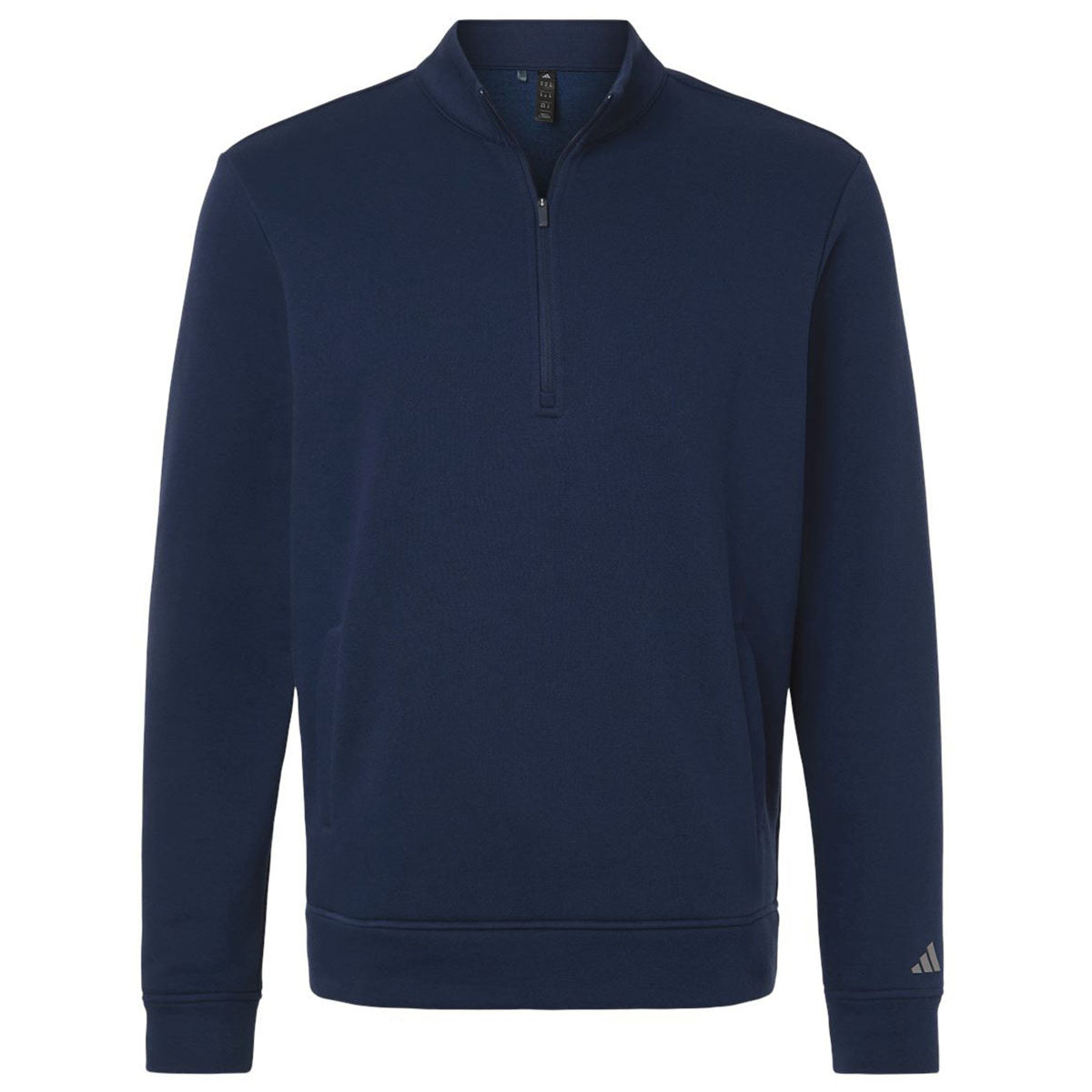 Adidas Men's Collegiate Navy Elevated Fleece Quarter-Zip Pullover