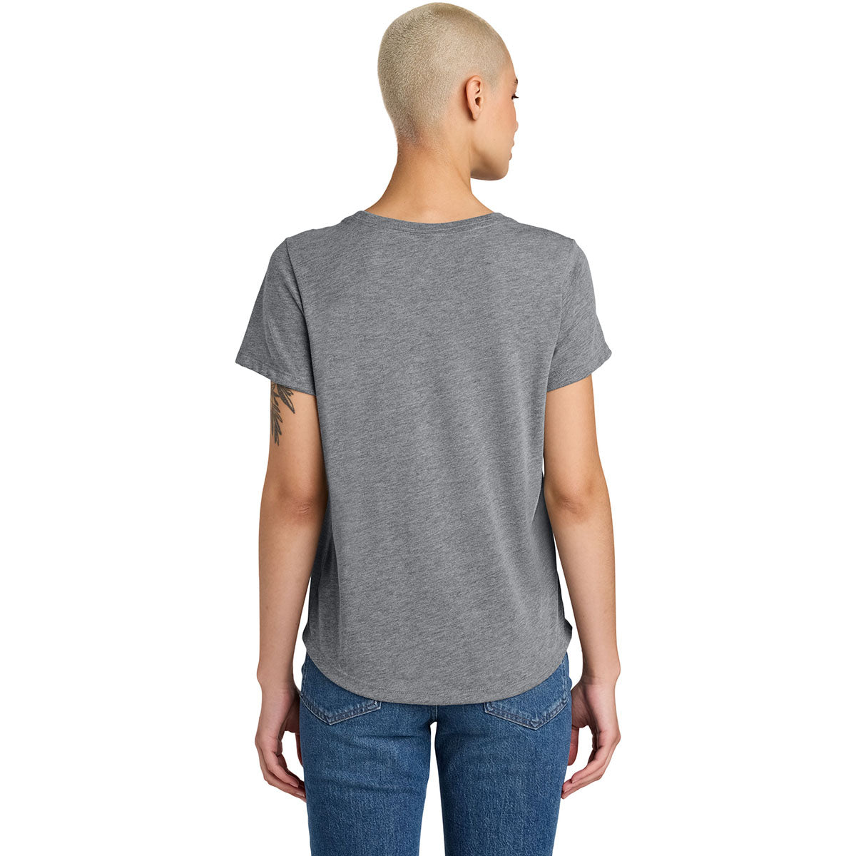 Allmade Women's Aluminum Grey Relaxed Tri-Blend Scoop Neck Tee