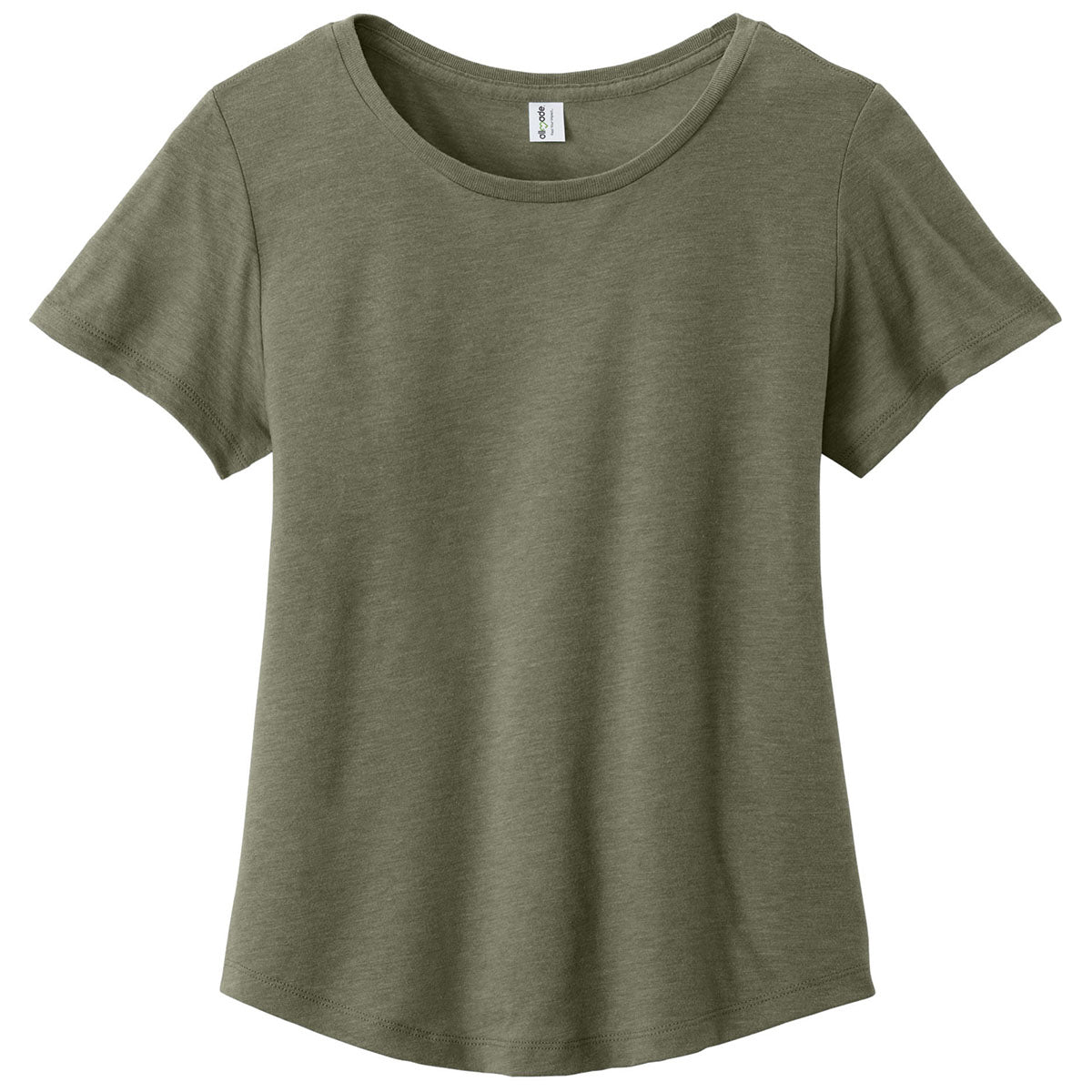 Allmade Women's Olive You Green Relaxed Tri-Blend Scoop Neck Tee