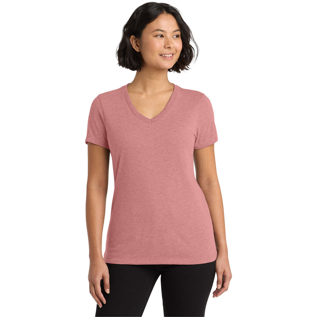 Allmade Women's Vintage Rose Tri-Blend V-Neck Tee
