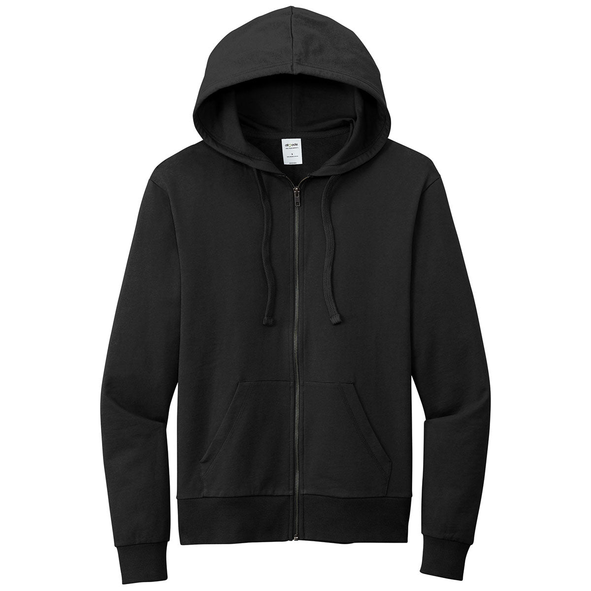 Allmade Unisex Deep Black Organic French Terry Full-Zip Hoodie