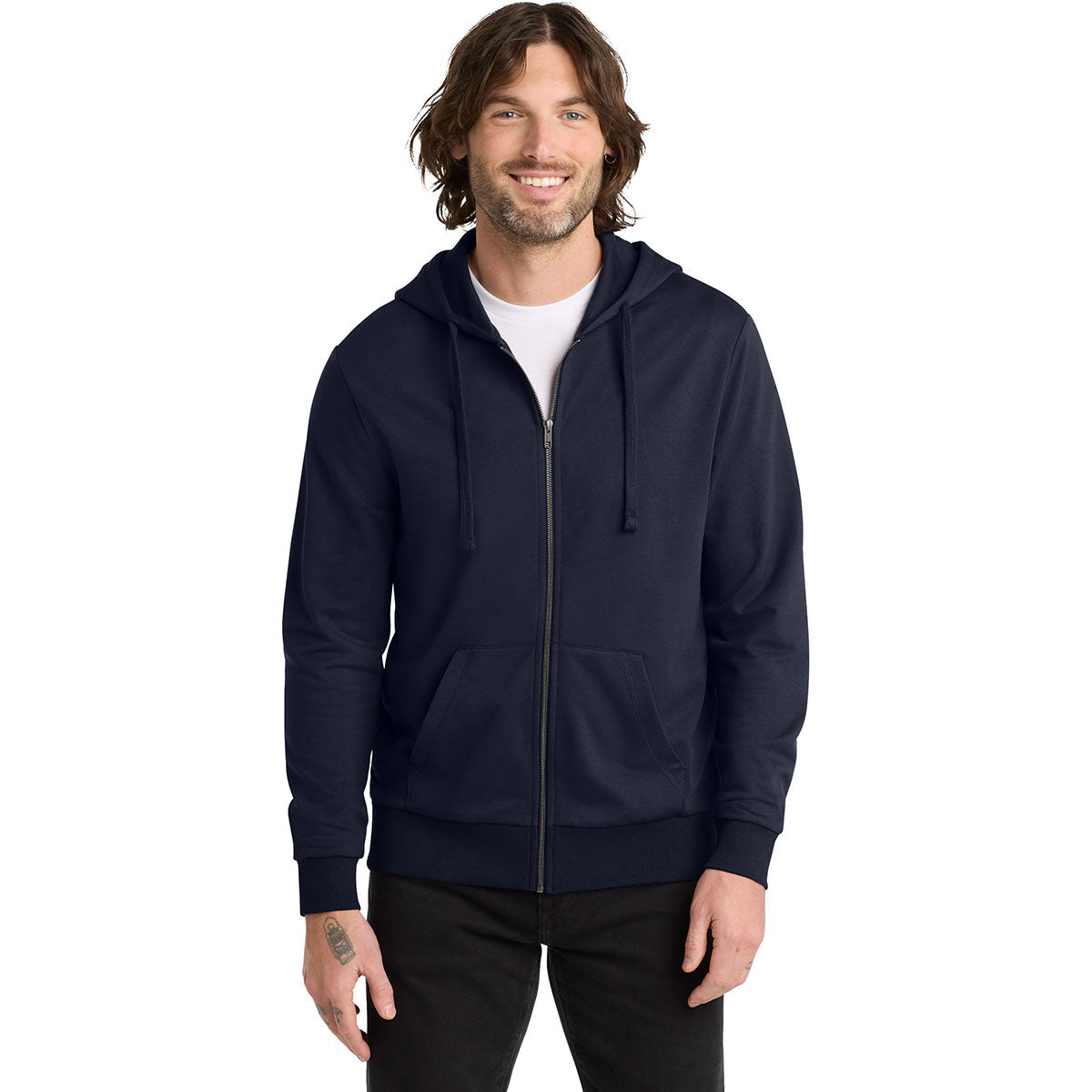 Allmade Unisex Night Sky Navy Organic French Terry Full-Zip Hoodie
